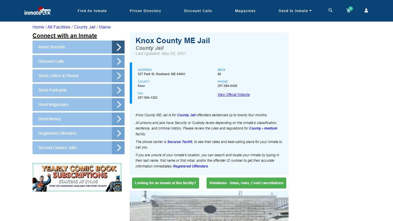 Knox County ME Jail - Inmate Locator - Rockland, ME